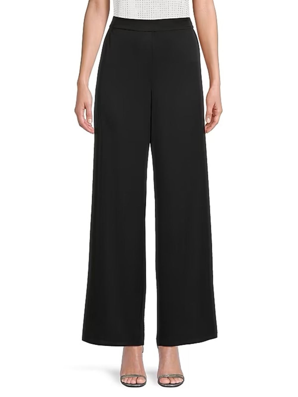 NWT Ungaro Xandra Pant Black Silk Blend Wide Leg Sz S